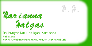 marianna halgas business card